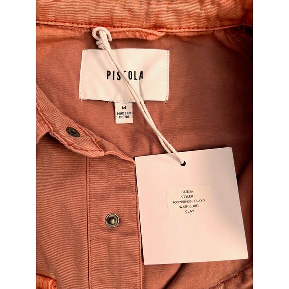 NWT Pistola Briana Cotton UtilityMilitary Jacket/Overshirt in Clay Sz M - Picture 5 of 10